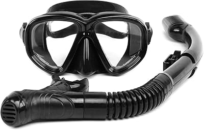 Goggles Diving Diving Masks Snorkelling Mask Snorkeling Snorkel Set Anti Fog Tempered Glass Scuba Snorkeling Mask Gear Scuba Diving Masks Pool Equipment for Adults, Black