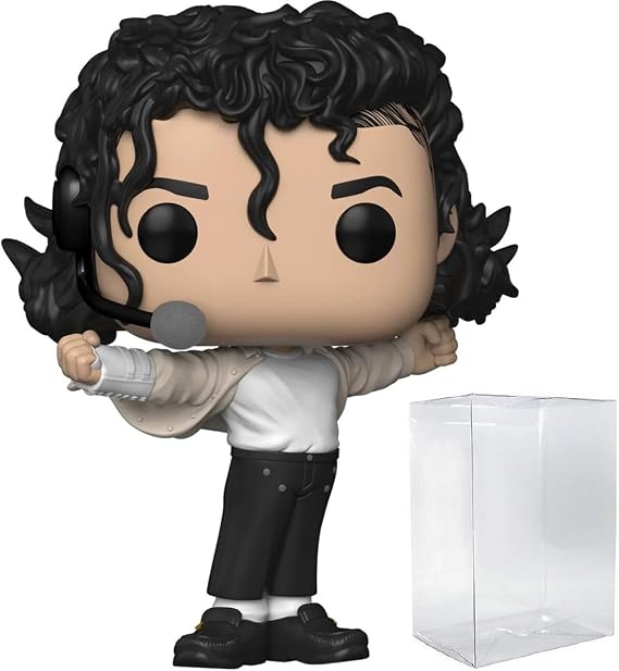 POP Funko Rocks: Michael Jackson - Super Bowl Halftime Show Vinyl Figure (Bundled with Compatible Box Protector Case), Multicolored, 3.75 inches