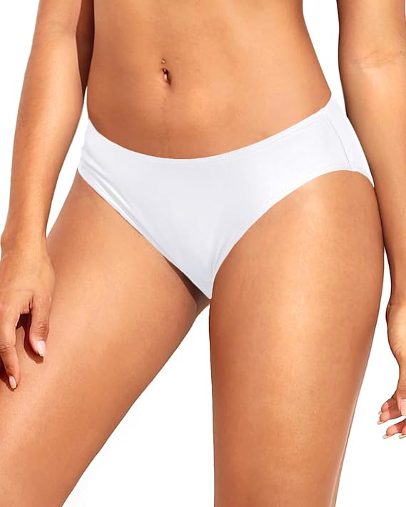 Women Bikini Bottom Full Coverage Bathing Suit Bottoms Swimsuit Bottom | Low Waist Design, Side Strap Cutout, Full Rear Coverage, Secure Fit, Soft Breathable Fabric