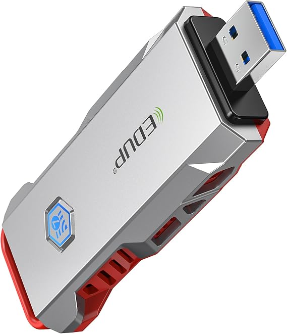 EDUP USB WiFi 7 Adapter for PC, USB 3.0 Wi-Fi 7 Dongle BE6500Mbps