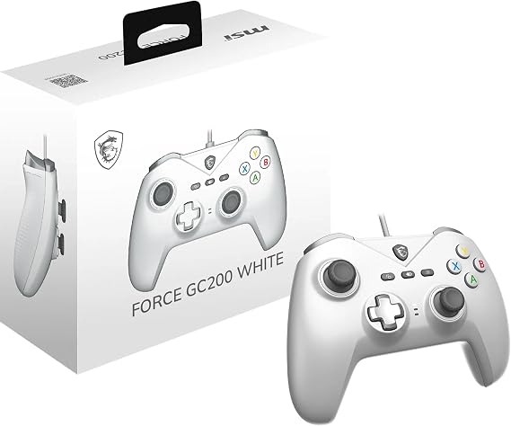 Msi Gg Force Gc200 White Beyaz Oyun Kolu Kablolu Pc/android 8+ DesteĞi Çift Titresim Motoru 2m