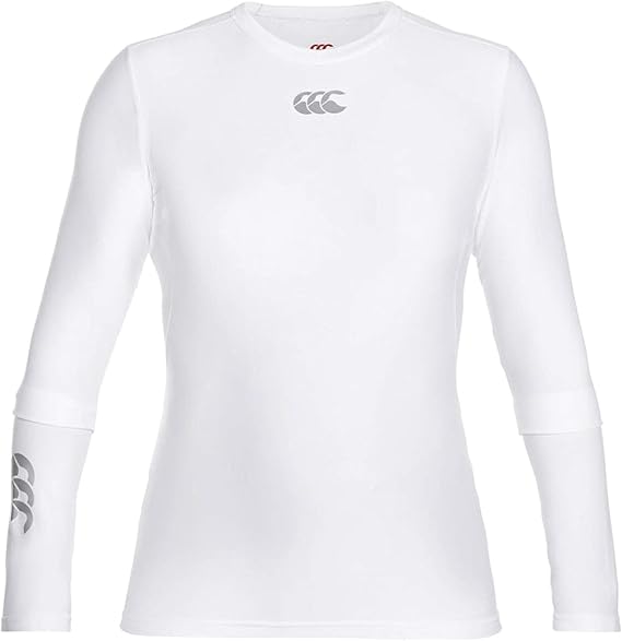 Canterbury Mens Thermoreg Long Sleeve Base Layer Top (S) (White)