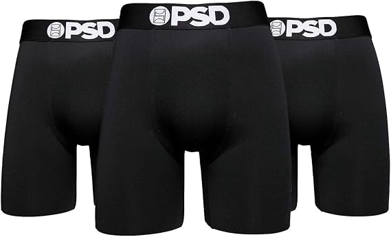 PSD Mens Underwear Solid Core Standard Boxer Briefs, Packs & Singles