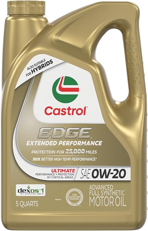Castrol EDGE Extended Performance 0W-20 Advanced Full Syn Motor Oil 5 Qt