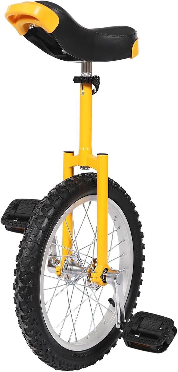 Unicycle 16''/24'' Wheel Outdoor Unicycle, 28''-32''/36''-40'' Adjustable Seat Unicycle Bike for Outdoor Sports Entertainment Fitness Exercise Balance Training One Wheel Bike Cycling Unicycle