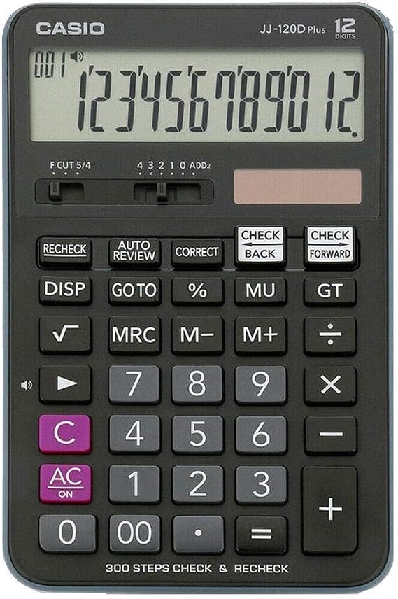CASIO JJ-120DPLUS-WA-DPW 300 Step Controlled Desktop Calculator
