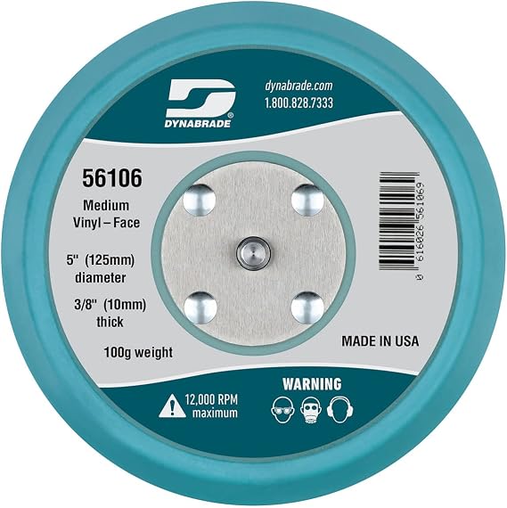 Dynabrade 56106: 5" (127 Mm) Dia. Non-Vacuum Disc Pad, Vinyl-Face