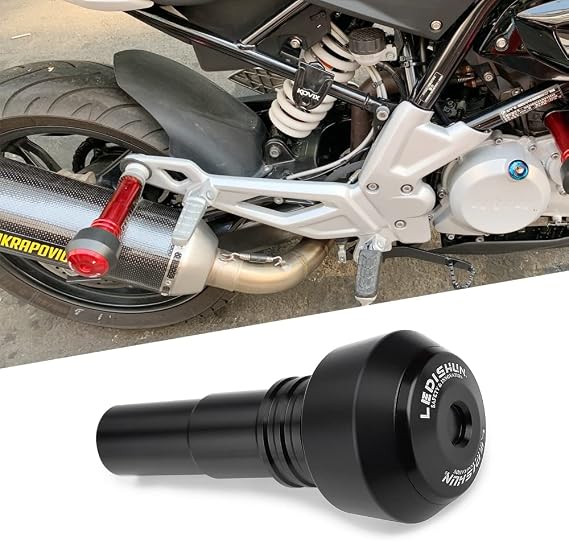 Accessoires Falling protection Exhaust Slider Crash pad slider compatible with Yamaha YZF R15 V2 V3 V4,MT-03 MT03,YZF-R3 R3,YZF-R25 R25,YZF R6,FZ1N FAZER,FZ8N FZ8S,FZ-S 150/FZ-X 150 (Black)