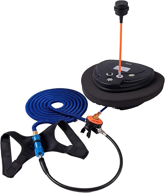 Rechargeable Diving Ventilator System - 5,5H Waterproof Air Compressor with 39ft Hose & Breathing Regulator for Scuba Diving, Fishing, and Recreational Underwater Adventure.