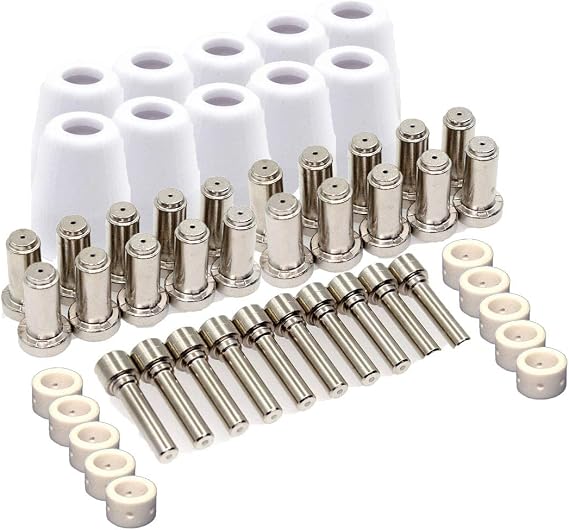 Plasma Electrode Tip XT Shield Cup Ring Kit 1.07mm/ 0.042in for PCM-500i Plasma Cutter PT-31XL Torch 50pcs