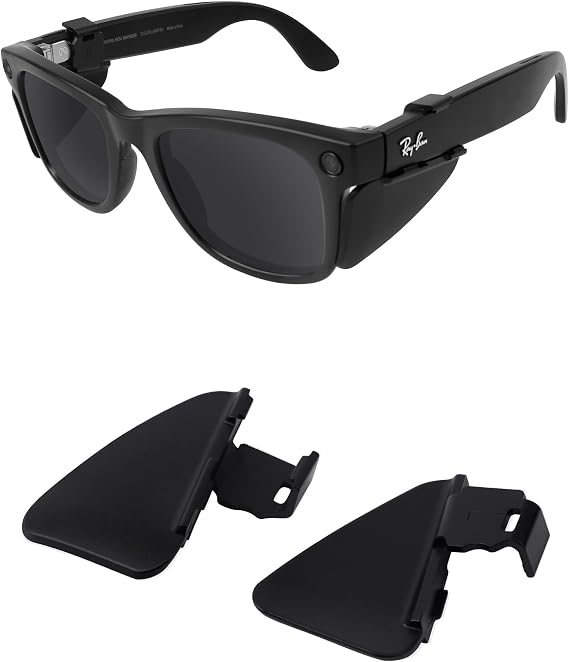 Glasses Side Shields for Ray-Ban Meta Wayfarer/Skyler/Headliner & Oakley Meta HSTN Smart Glasses, Dustproof & Lightweight