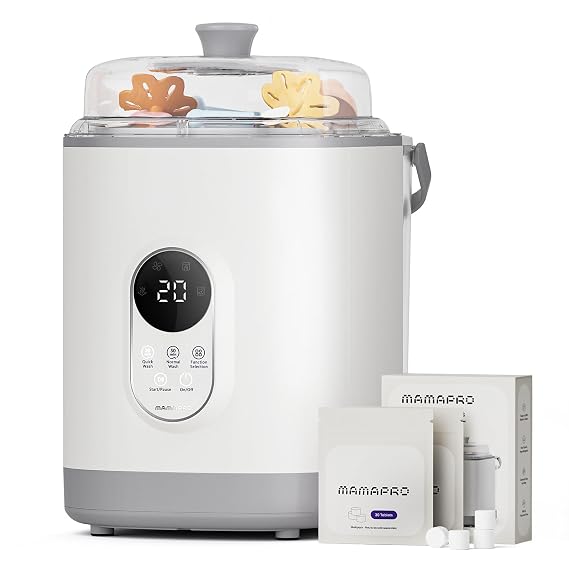 Baby Bottle Washer Pro, Sterilizer & Dryer Wash 6 Bottles at Once, All-in-One Washer Machine for Bottles, Pump Parts & Baby Essentials Replaces Hand Washing, Time-Saving for Busy Parents