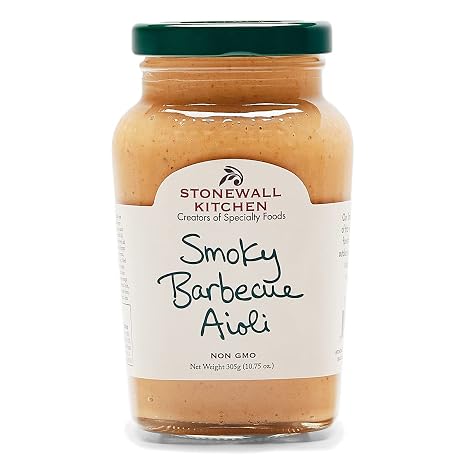 Stonewall Kitchen Smoky Barbecue Aioli Cremige Aioli-Sauce mit rauchiger Grillnote. Ideal als Aufstrich für Sandwiches zu Pommes oder als Dip für Grillfleisch