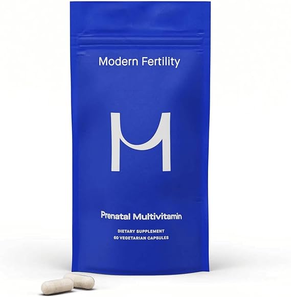 Modern Fertility Prenatal Multivitamin | Developed with OB-GYNs, Contains 12 Essential Nutrients for Support Before, During, and After Pregnancy, 30-Day Supply (60 Capsules)