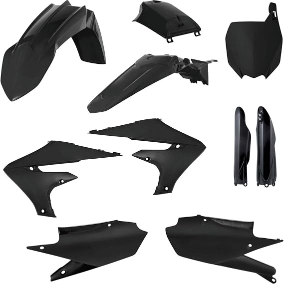 Acerbis YZ250F/450F Black Plastic Kit-Full - YAM YZ 250F 2019; YAM YZ 450F 2019
