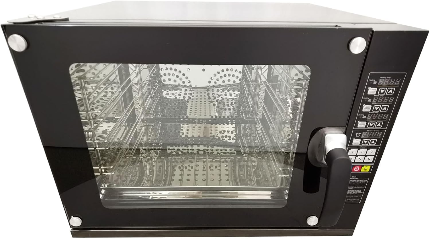 Commercial Countertop Convection Spray Oven 60L 0-350℃Stainless Steel Hot Air Circulation Electric Spray Oven with 4 Trays 220V 5500W