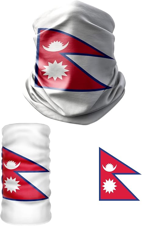 e taktik Multifunctional Flag of Nepal Seamless UV+Face Mask Headband Bandana Do Rag Hairband