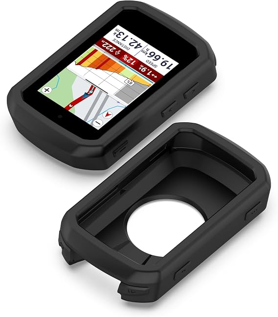 Silicone Cover Case for Garmin Edge 850, Portable Cove r Protective Sleeve for Garmin Edge 850 Case, Waterproof & Anti-Falling (850 Cover-Black)