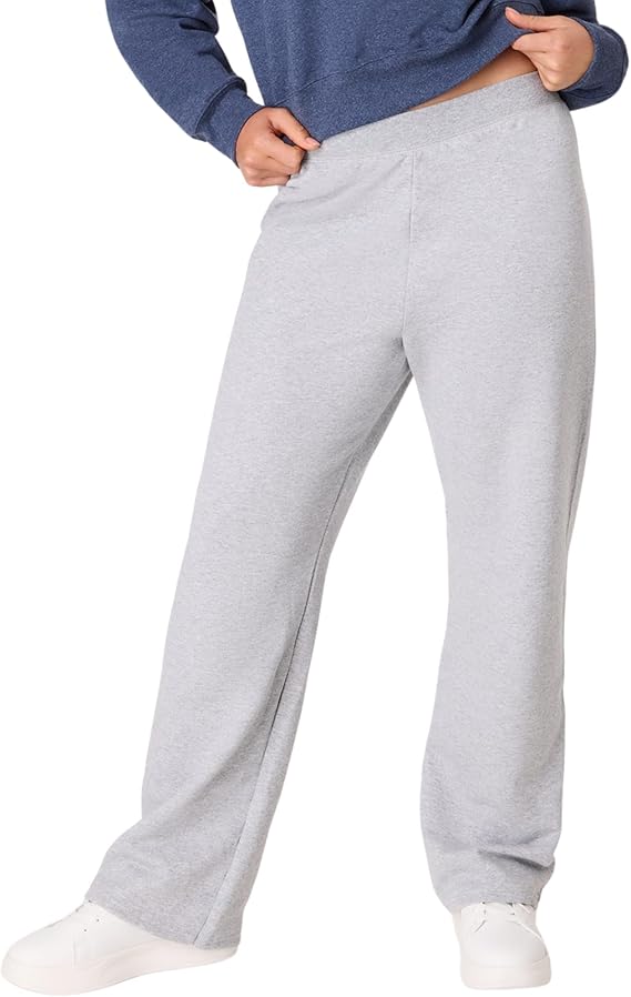 Hanes Women's Sweatpants EcoSmart Fleece Joggers Open-Bottom Pocketless Pull-On Lounge Pants Reg. & Petite Sizes