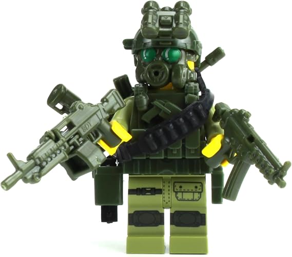 Battle Brick 1.6 Inches Tall Custom Special Forces Commando Collectible Custom Minifigure | Genuine Military Minifig | Packaged in USA | Great Gift for Teen to Adult AFOL