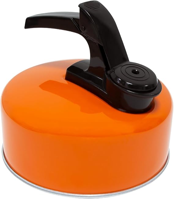 Milestone Camping 63970 1L Whistling Camping Kettle/Durable and Lightweight/Pouring Spout and Heat-Resistant Handle/Ideal for Camping, Fishing, Workshops and Garages