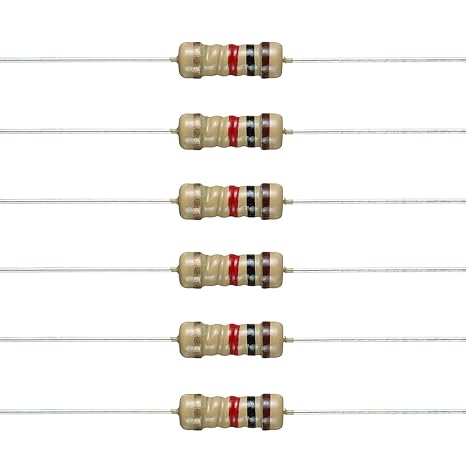 BOJACK 1K Ohm Resistors 1/4 W 5% Carbon Film Single Resistor (Pack of 200)