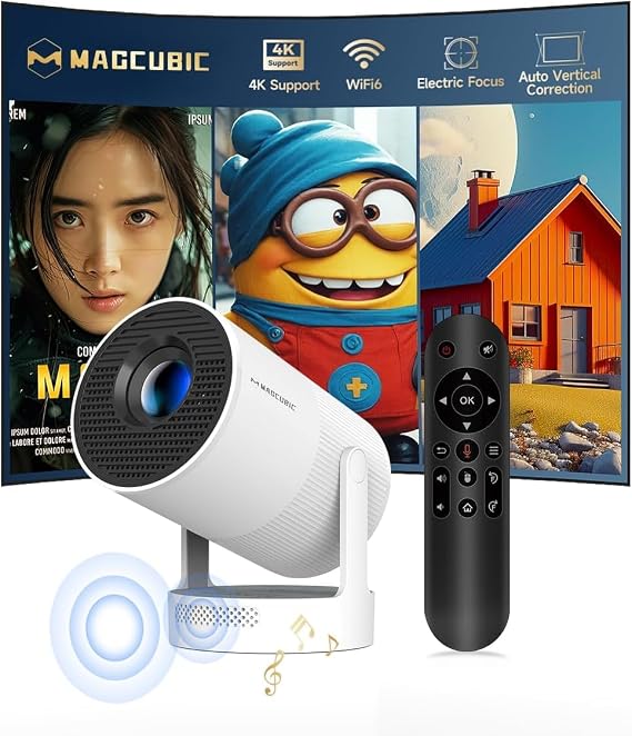 Magcubic Mini Projector 4K Support HY300Ultra + Projector Adapter + Projector Remote