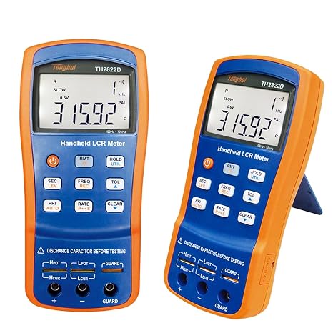 Tonghui TH2822D Handheld LCR Meter Accuracy 0.1% Inductance Resistance Capacitor Tester, 100Hz, 120Hz, 1kHz, 10kHz Testing Frequency, with DCR Function