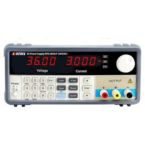 MATRIX Programmable DC Linear Variable Power Supply 36V 3A, MPS-3603LP | Bench DC Power Supply with External Trigger, 9 Storage, RS-232, OVP OCP OTP, Pass/fall Signal Output for Lab, Research, ATE