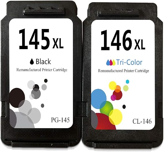 LEBOK Remanufactured for Canon PG145 CL146 XL Ink Cartridge Replacement for Canon PG145 CL146 145 XL 146 XL Compatible for Pixma MG2410 MG2510 MG2910 MG3010 TS3110 IP2810 Printer