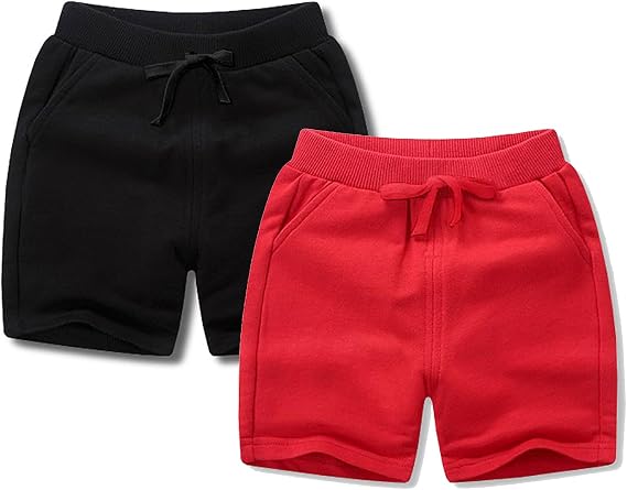 HAOLUKI Toddler Baby Boys Shorts Summer Solid Cotton Short for Kids Girls Childrens Sport Jogger Shorts Casual Pants
