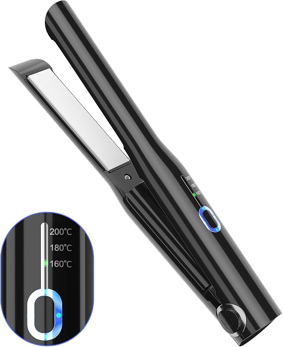 Cordless Portable Wireless Mini Travel Rechargeable Flat Iron with 3 Adjustable Temperatures