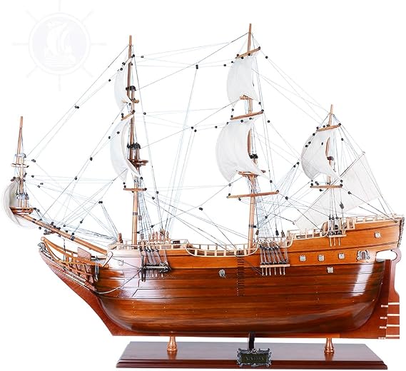 Old Modern Handicrafts Arabella Model Ship - Museum Quality Wooden Ship Model - Fully Assembled - 36.0L x 11.5W x 32.0H Inches