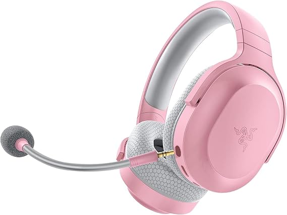 Razer Barracuda X - Kablosuz Çoklu Platform Oyun ve Mobil Kulaklık (SmartSwitch Çift Kablosuz, Ergonomik Tasarım, TriForce 40mm, Kardioid Mikrofon, 50 saat Pil USB-C) Pembe