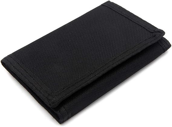 sundee RFID Slim Camouflage Wallet/Trifold Canvas Outdoor Sports Wallet for Boys & Kids (Black)