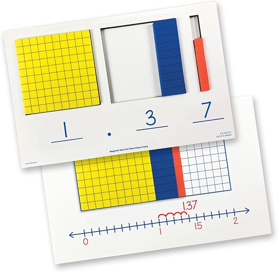 EAI Education Magnetic Base Ten Place Value Frame - Set of 2