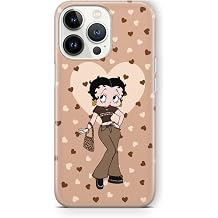 Multitronic iPhone 15 Pro Max Uyumlu Betty Boop Tasarım Baskılı Şeffaf Kılıf, strlght15pmx131
