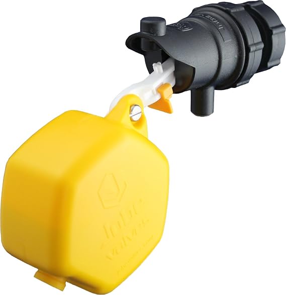 Jobe Valves J-RJVC0075 Rojo Compact Low-Pressure Valve with 2" Narrow-Weighted Float, 2" Extension Arm, 20L/Min, 150PSI, 3/4" NPT Inlet, Yellow/Black