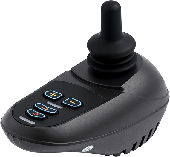 24V Electric Wheelchair Parts Joystick Controller, Professional Electric Wheelchair Controller with Horn Button DC 5 Gears Adjustable Speed 4 Keys Universal Electrics Wheelchair Joystick