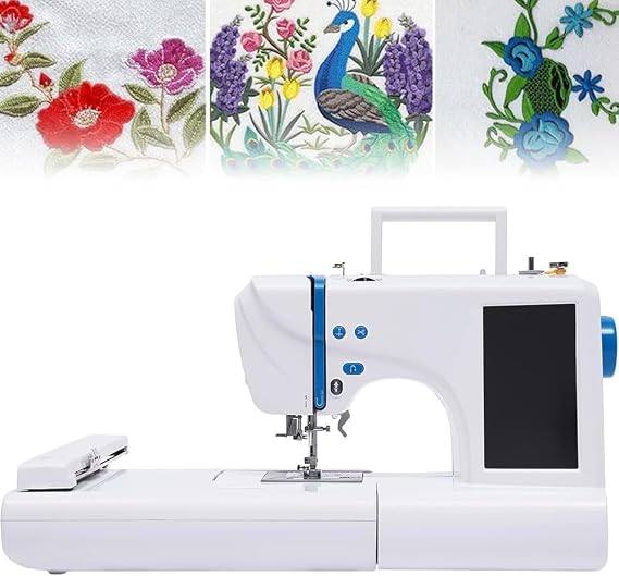 Computerized Embroidery Machine with Large Embroidery Area and LCD Touch Screen, Automatic for Clothing and Bedding, Ideal for Beginners and Home Business