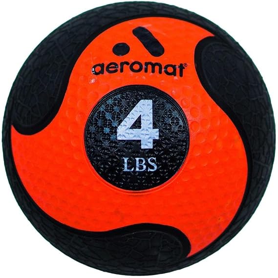 Aeromat Deluxe Medicine Ball Color: Black/Orange, Size: 7.75" Diameter
