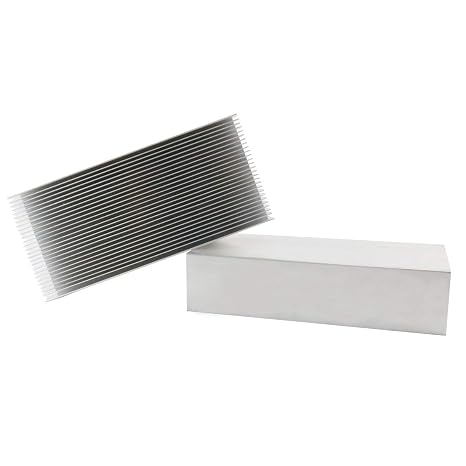 150x69x36mm Aluminum Heat Radiator Heatsink Cooling Fan Silver Tone 2Pcs