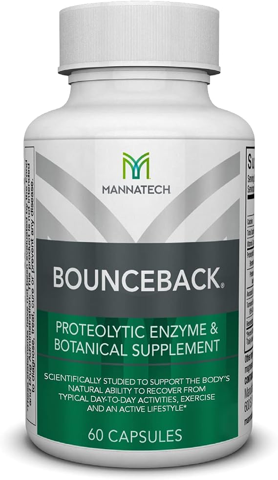Mannatech - BounceBack - Joint Support - 60 Capsules | Contains Proteolytic Enzyme Blend, Phytosterols, Turmeric Extract, Supports Cartilage Health, Daily Mobility Support