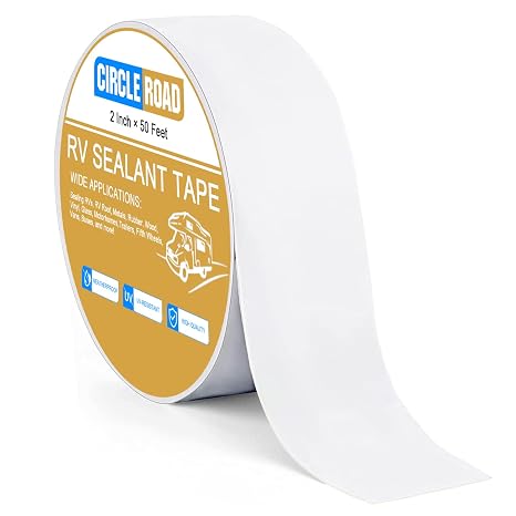 RV Roof Tape White, 2 Inch X 50 Feet RV Repair Sealant Tape UV-Resistant