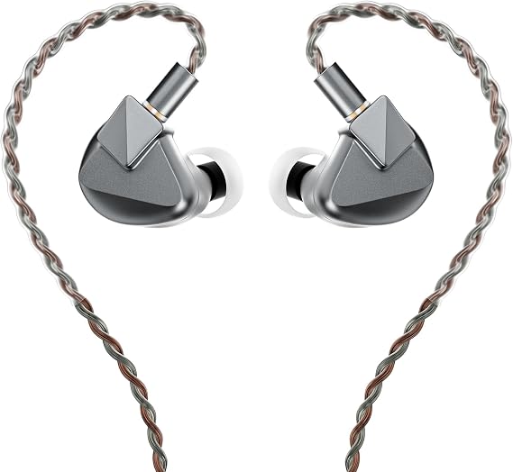 Letshuoer S12 Ultra 14.8mm Planar Driver in Ear Monitor IEM,HiFi Wired Earphones with Detachable 2pin 392-Core Silver-Plated Cable for Musicians Audiophiles (Gunmetal Grey, 3.5mm/4.4mm Connector)