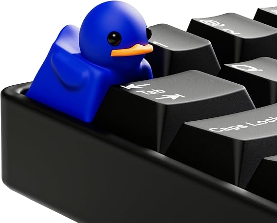 Duckeys Keycap Cute Duck Artisan Keycap for Mechanical Keyboards, Compatible with MX Switch Keyboards, Collectible Keycaps for Gaming, Typing, Gift, and Desk Setup Accessories (Blue)