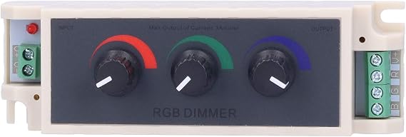 RGB Button Dimmer Switch DC12-24V Wall Mounted Rotary Dimmer Switch with 3-Channel Controller for Intelligent LED Dimming
