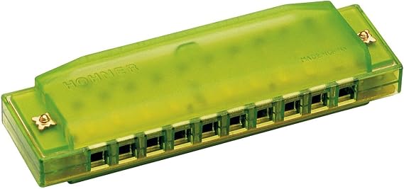 Clearly Colorful Translucent Harmonica, Green