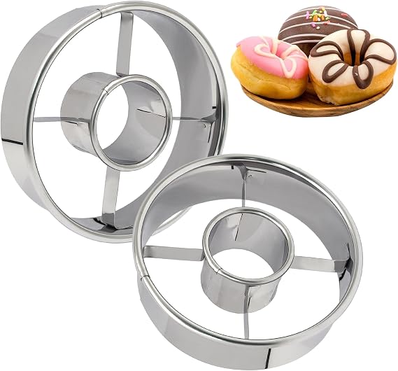 Luomorgo 2 Pack Stainless Steel Donut Cutter 3.15 Inch