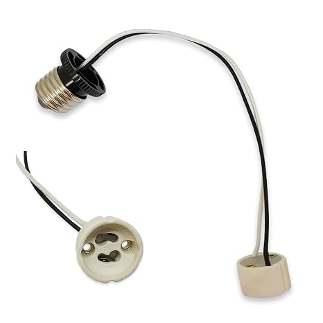 Light Socket Bulb Extender for E26 E27 Adapter to GU10 lamp with 10.2 inch Cable